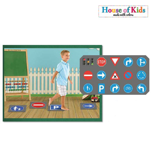 하우스오브키즈 교통표지판 그립타일매트