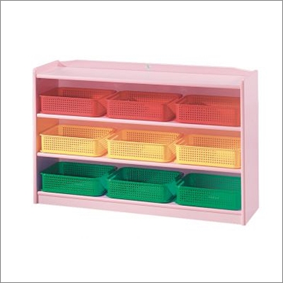 핑크 삼단 바구니장