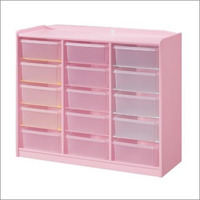 핑크투명바구니장15인용