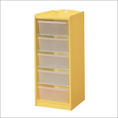 노랑 투명바구니장 5인용