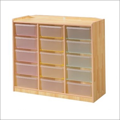 무늬 투명 바구니장 15인용