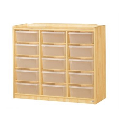 자작무늬 투명바구니장15인용