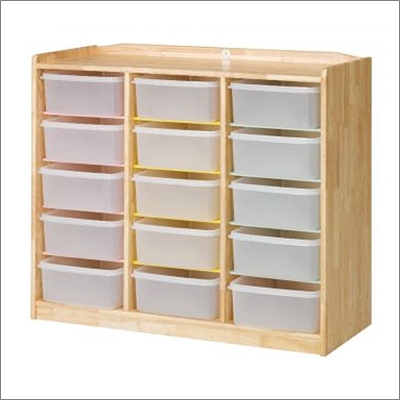 고무 투명 바구니장 15인용