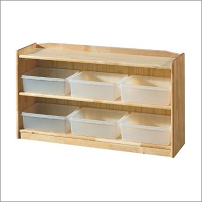 자작 이단 투명 바구니장