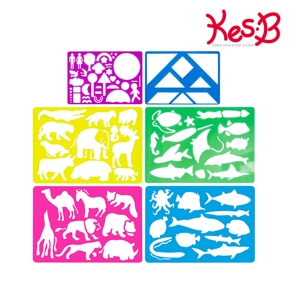 [캐스비]아트스쿨 스텐실자6종(2823)